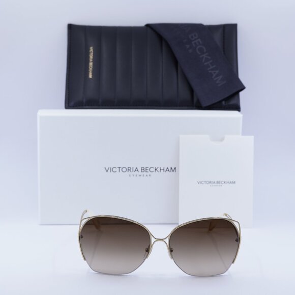 Victoria Beckham VBS96 C02 Butterfly Sunglasses – Gold/Brown Gradient - Picture 5 of 8
